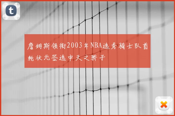 詹姆斯领衔2003年NBA选秀骑士队首轮状元签选中天之骄子